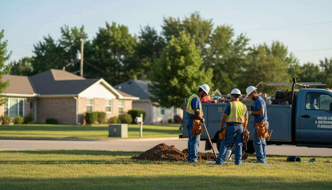 Residential water line and bathroom plumbing service in Bellingham, MA